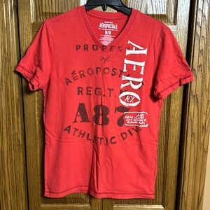 Aeropostale Men’s Red T-Shirt - Medium